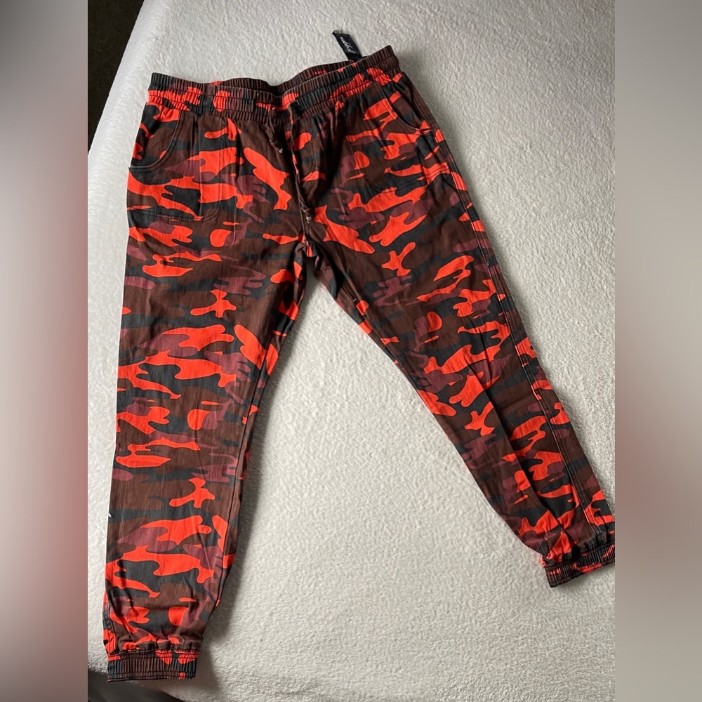 Roma Studio Camouflage Orange/Brown/Burgundy Junior Pants Size 2X.